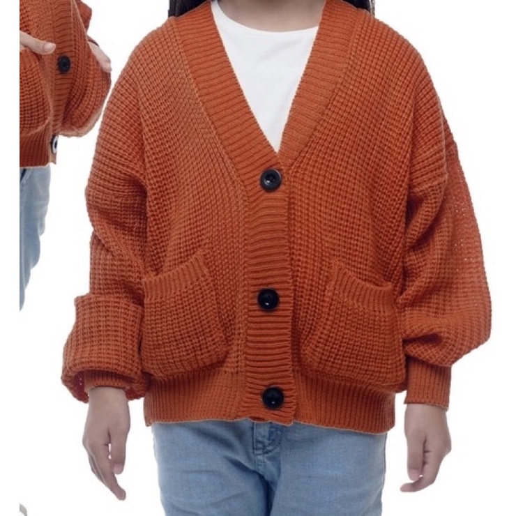 Sweater Cardigan rajut anak 1-7 tahun