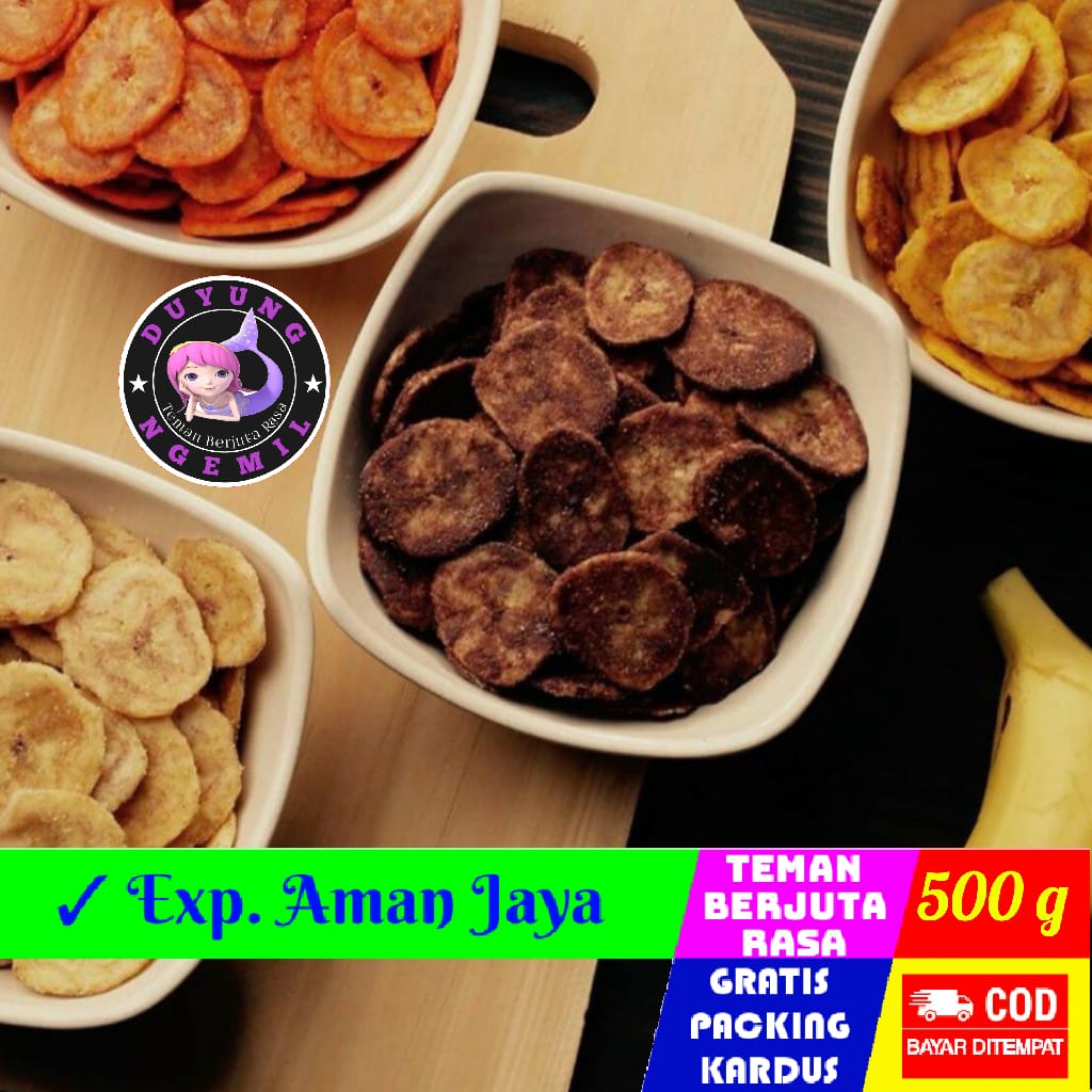 

Keripik Pisang Koin Coklat 500g Manisnya Asli KHAS LAMPUNG | Duyung Ngemil - makanan ringan snack kiloan jajanan jadul camilan termurah jajanan murah cemilan sehat Jajanan