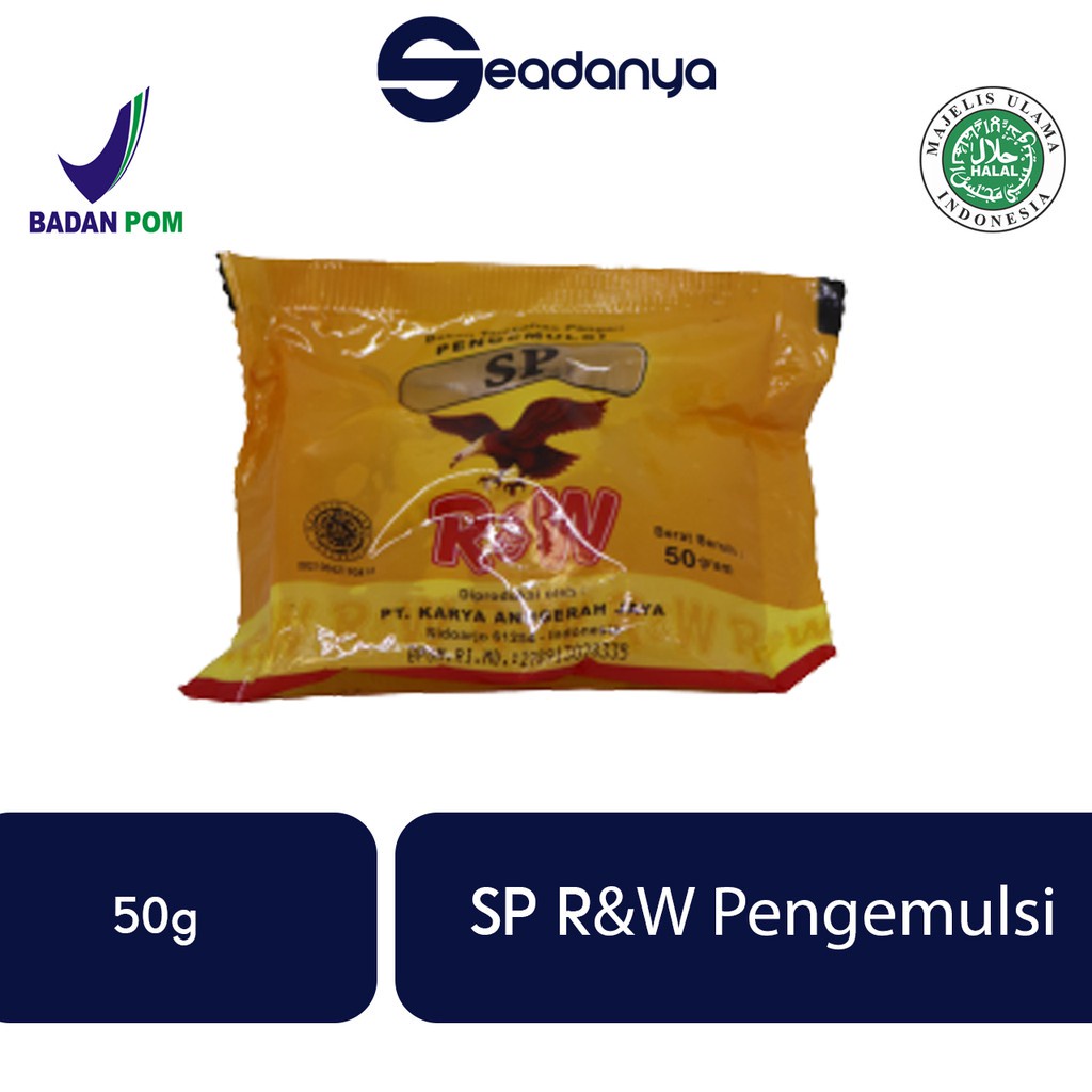 

SP R&W Pengemulsi Rajawali - SP RW 50g - Halal MUI & BPOM