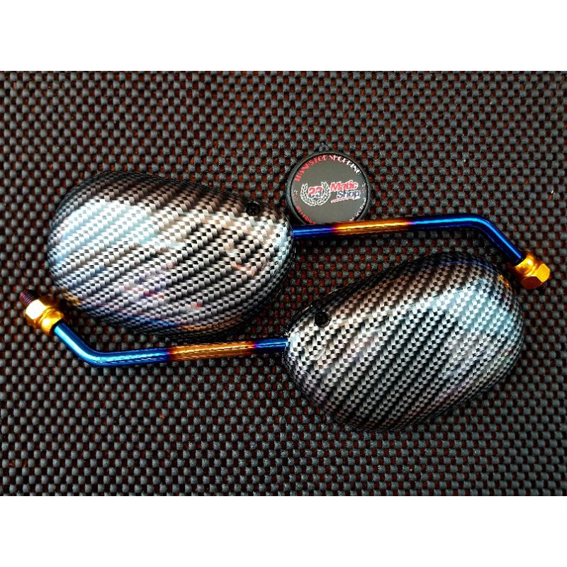Spion carbon twotone bakaran yamaha mio m3 soul gt xeon vixion tangkai panjang