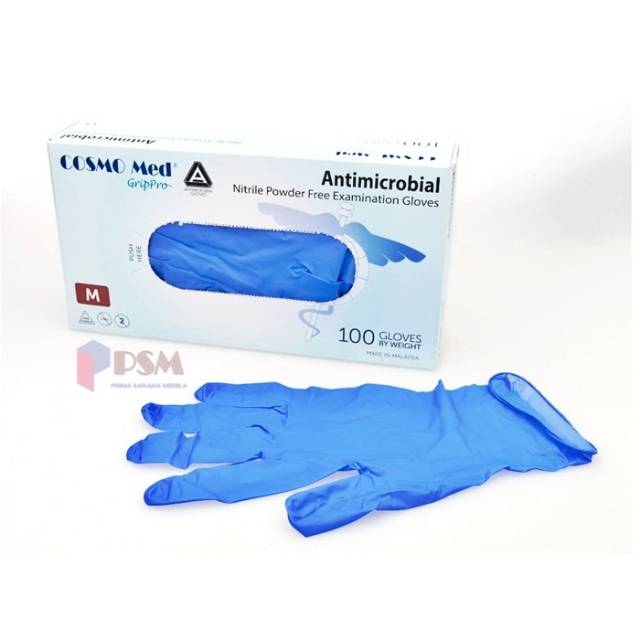 Handscoon Nitrile / Glove / Sarung Tangan Nitril Antimicrobial - Cosmomed