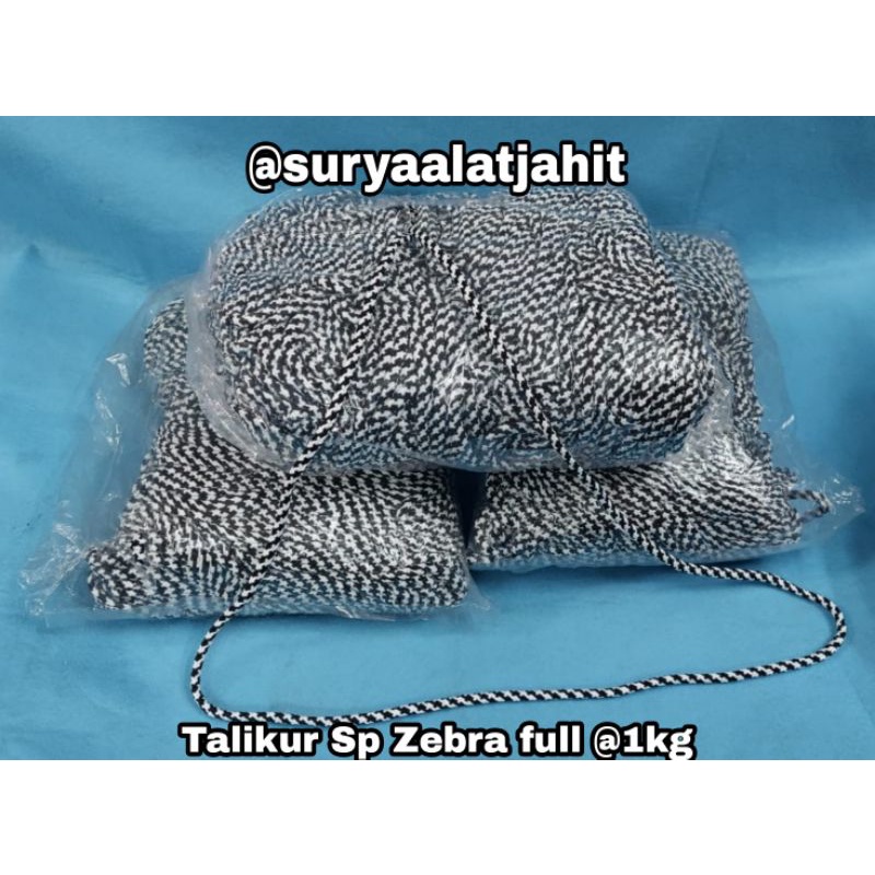 Talikur Zebra putih/hitam (6MM) 1bks @1kg =rp.53.500/1kg