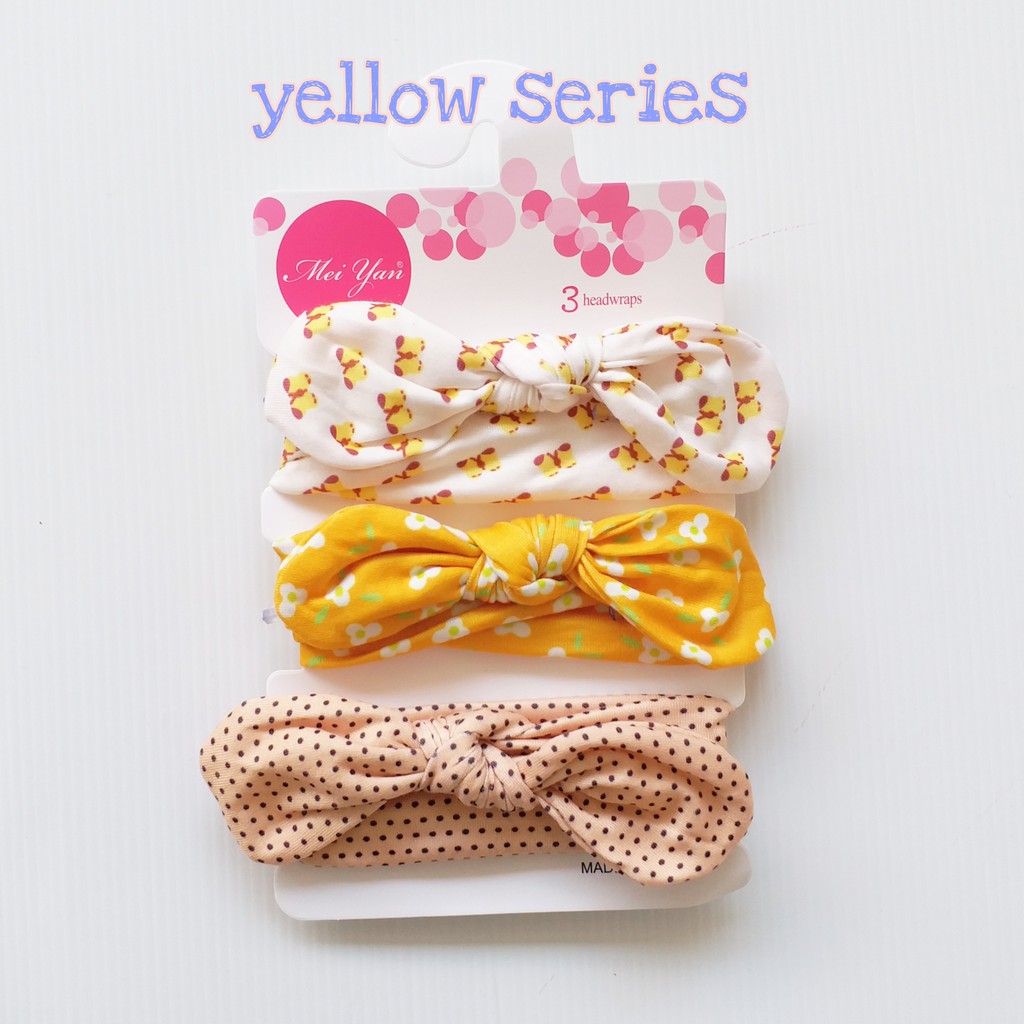 HappyOliver BANDANA MOTIF Baby Headband 3 in 1 Bandana Bando Pita Bayi Anak