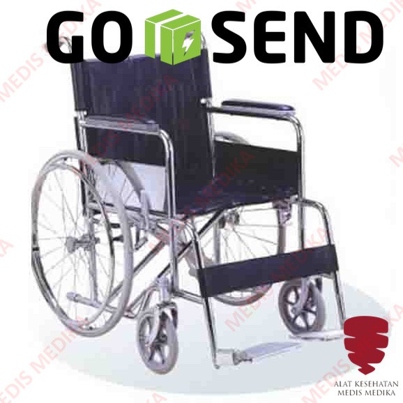 GOJEK ONLY Kursi Roda GEA FS 874-51 Jumbo Besar Orang Gemuk Wheel Chair Alat Bantu Jalan