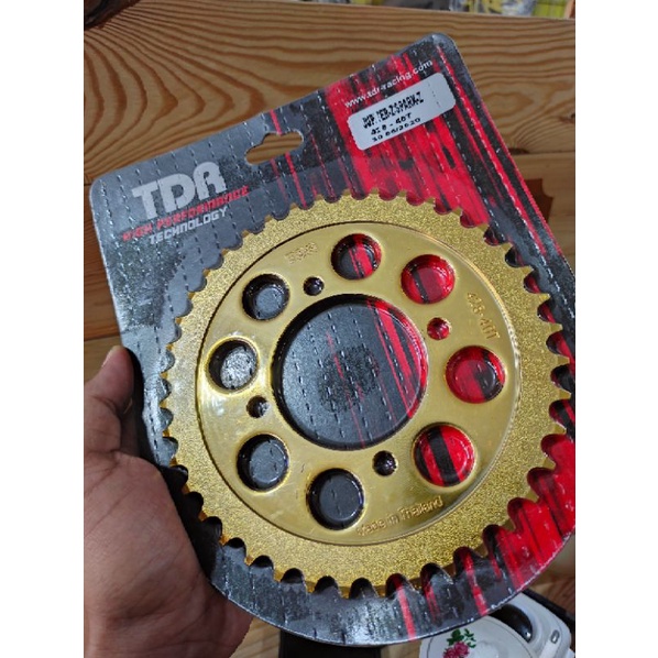 Gir Gear Belakang TDR Gold Yamaha Jupiter Rxking Fizr F1zr 428 33 34 35 36 37 38 39 40 41-428-40 Gold