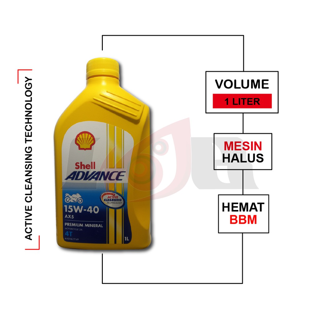 Oli Shell Advance AX5 15w40 motor sport 1 liter