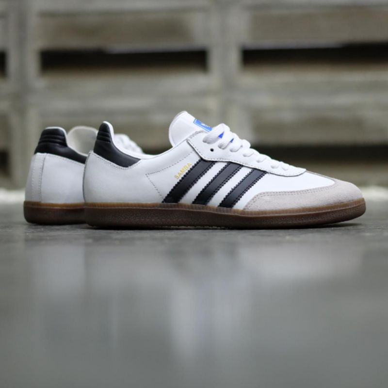 Sepatu Cewek Cowok Sepatu Pria Wanita Adidas Samba OG White Black Sole Gum Original
