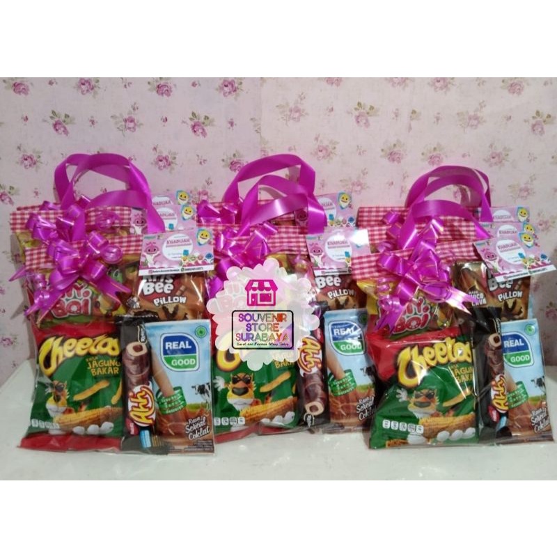 Murah! Bingkisan Ulang Tahun MINI /Bingkisan souvenir murah/ Souvenir Snack paling murah /souvenir cantik