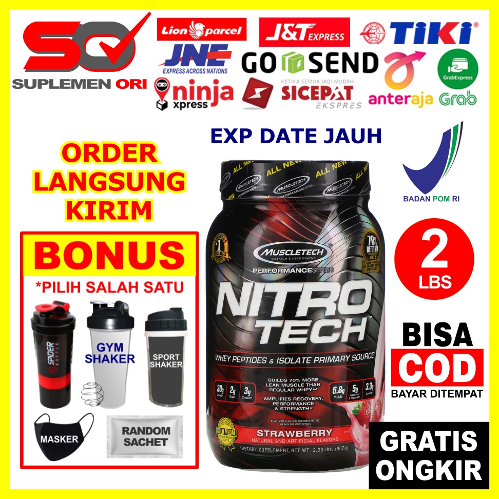 Nitrotech 2 Lbs Muscletech Nitrotech 2Lbs Muscletech Nitrotech 2 Lbs ASLI ORIGINAL BPOM Susu Whey Pr