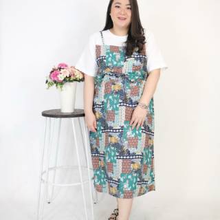 1670 SUMMER PATTERN DRESS  dalaman sudah ke jahit  