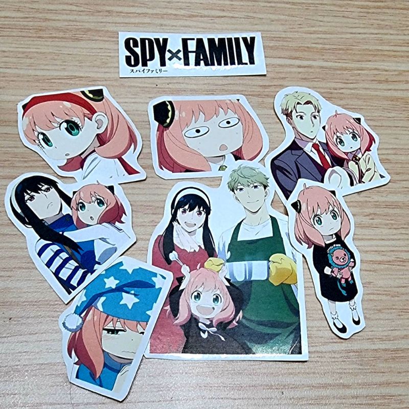 

8 pcs Spy x Family Stickers Set Stiker Waterproof Anti Air Stiker SpyxFamily Chromo Sticker Anya Loid Yor Briar Forger Anime