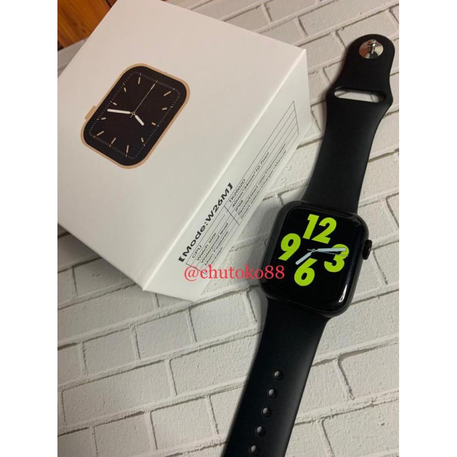 IWO 15 W26 Smart Watch Series 6 Smartwatch 1.75 Inch Full Touch Screen - Hitam, w26m 40mm