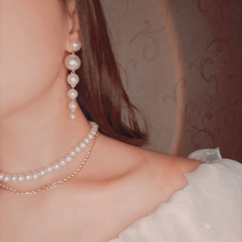 Lanella Pearl Earrings Anting Mutiara Korea Handmade Stud