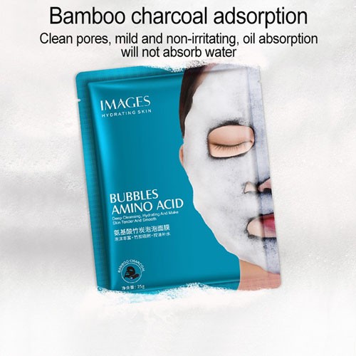 BISA COD - IMAGES BUBBLES AMINO ACID FACE MASK FOAM / MASKER WAJAH MENGECILKAN PORI-PORI