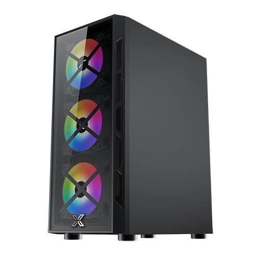 Xagatek CoolBox ATX Tempered Glass + 4Pcs RGB Fan NAMPOL GAN