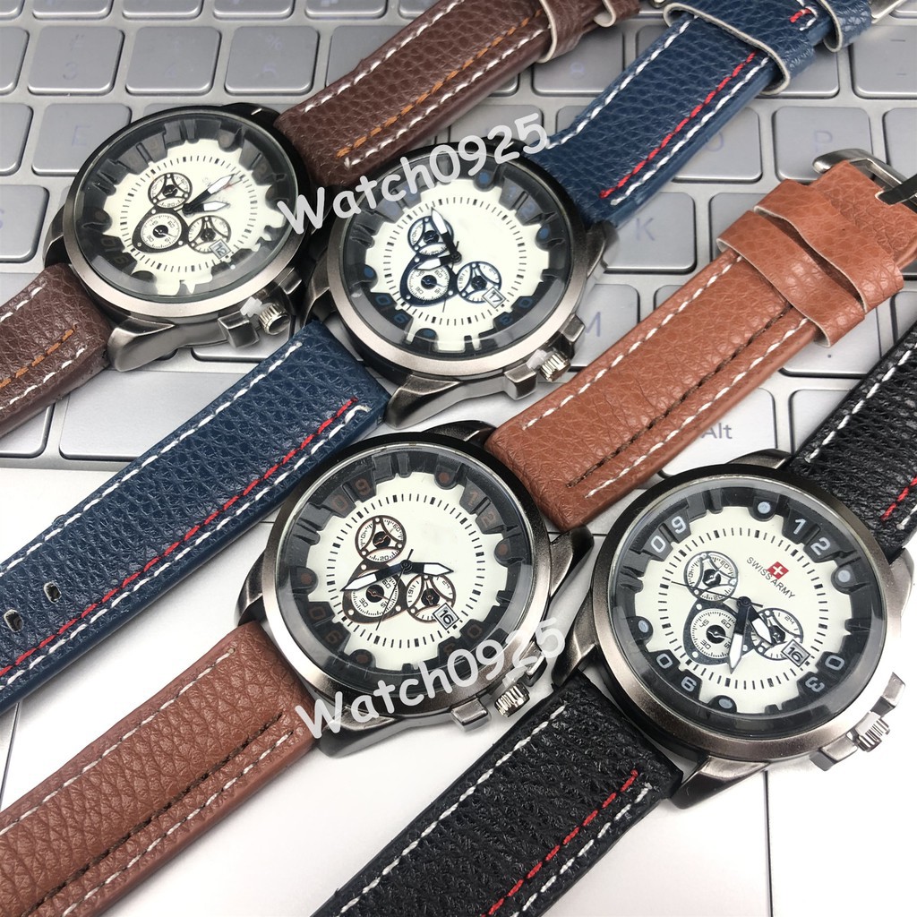 ✅[COD] Jam Tangan Pria Kulit vios murah import grosir premium arloji pria Analog men watch M82