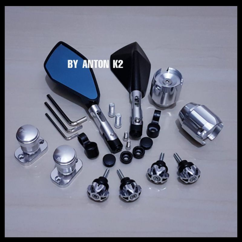 PROMO SALE PAKET 6 ITEM/SPION TOMOK/JALU SPAKBOR DEPAN/JALU AS RODA DEPAN FUL BESI CNC VARIASI AKSES