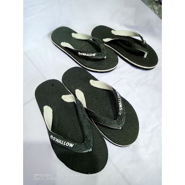 Sandal japit swallow tas hitam polos dan warna
