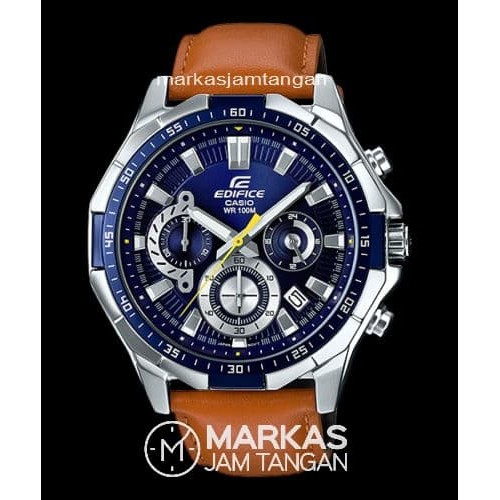 Jam Tangan Pria Casio Edifice EFR-554 Chronograph Leather Strap
