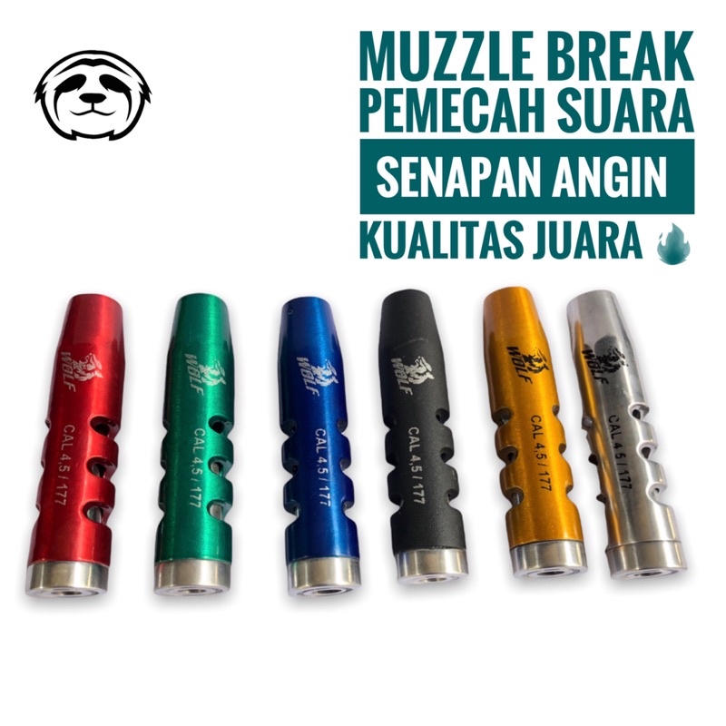 muzzle break pcp + uklik pemasang drat normal pemecah suara