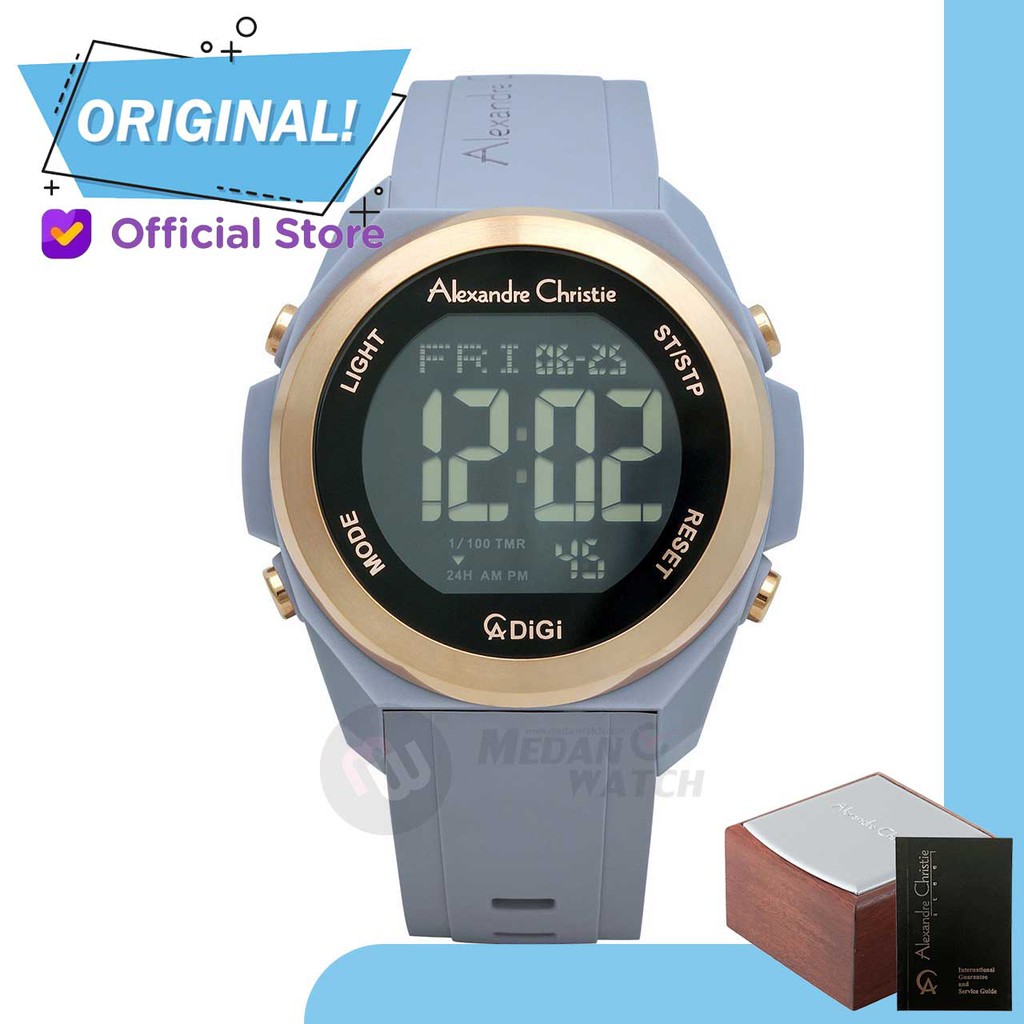 Jam Tangan Wanita Digital Alexandre Christie 9342MH AC9342 AC 9342 MH 9342 MHRRGBALP Original Garans