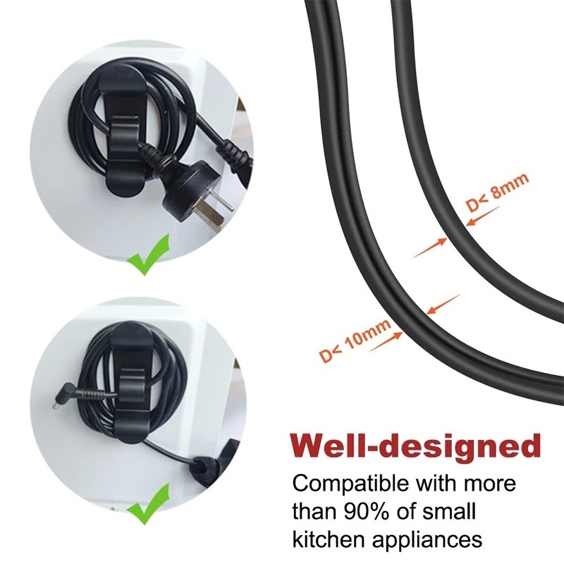 Holder Power Cord Fixed Kabel Listrik Portabel Multifungsi Bahan ABS Untuk Dapur