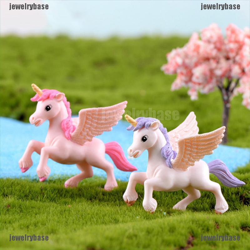 (Base) Miniatur Kuda Pegasus Untuk Dekorasi Taman Mini / Fairy Garden