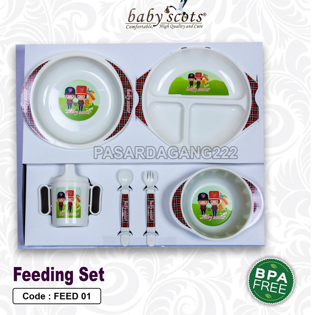 Tempat Makan Bayi Baby Scots / Feeding Set Baby Scots - FS001