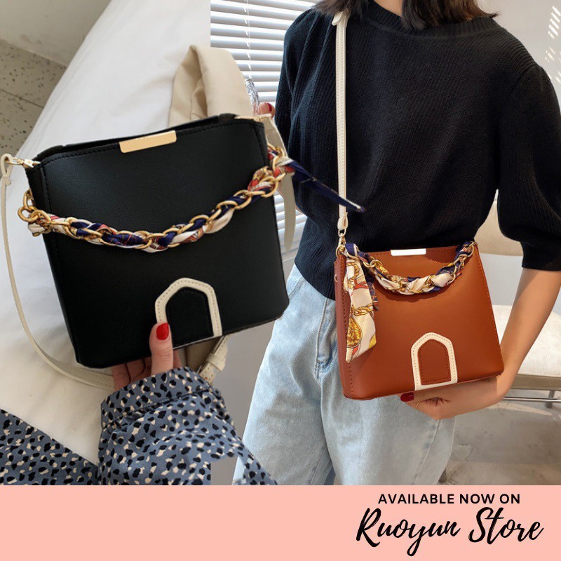 RYX - Scarf Gold Tas Selempang Korea Fashion Casual - Ori Import