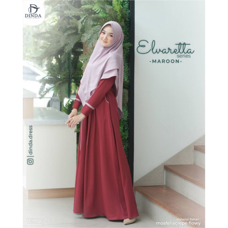 Gamis set Elvaretta ori original Dinda Dress