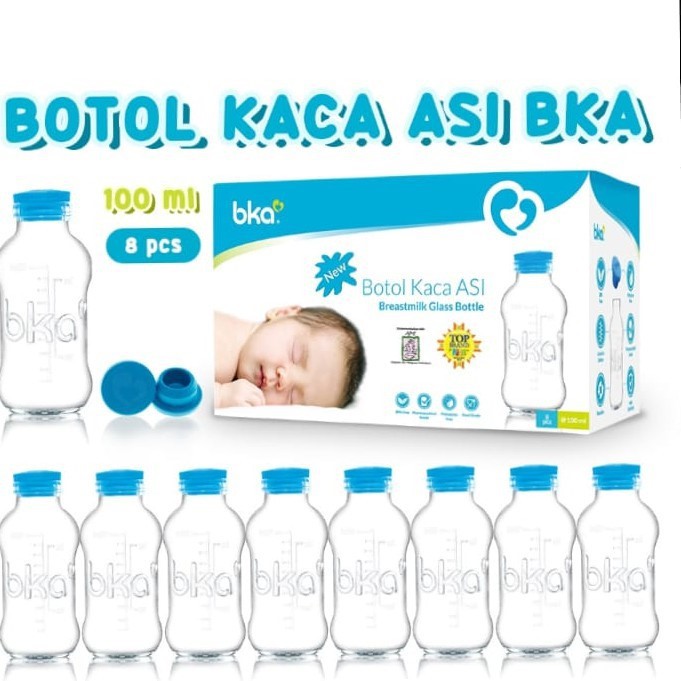 Botol Kaca Asi BKA isi 8pcs - Botol Tutup Karet BKA - BKA Botol Asi Tutup Karet