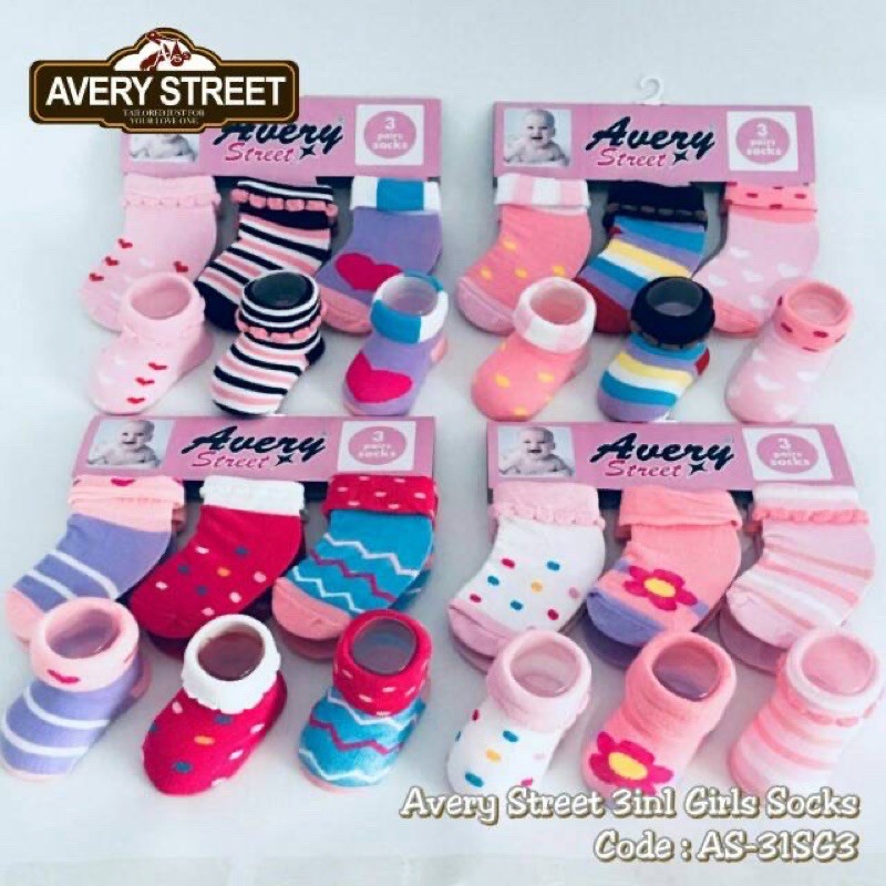 Kaos Kaki AVERY STREET ISI 3psg 0-12bln NEW