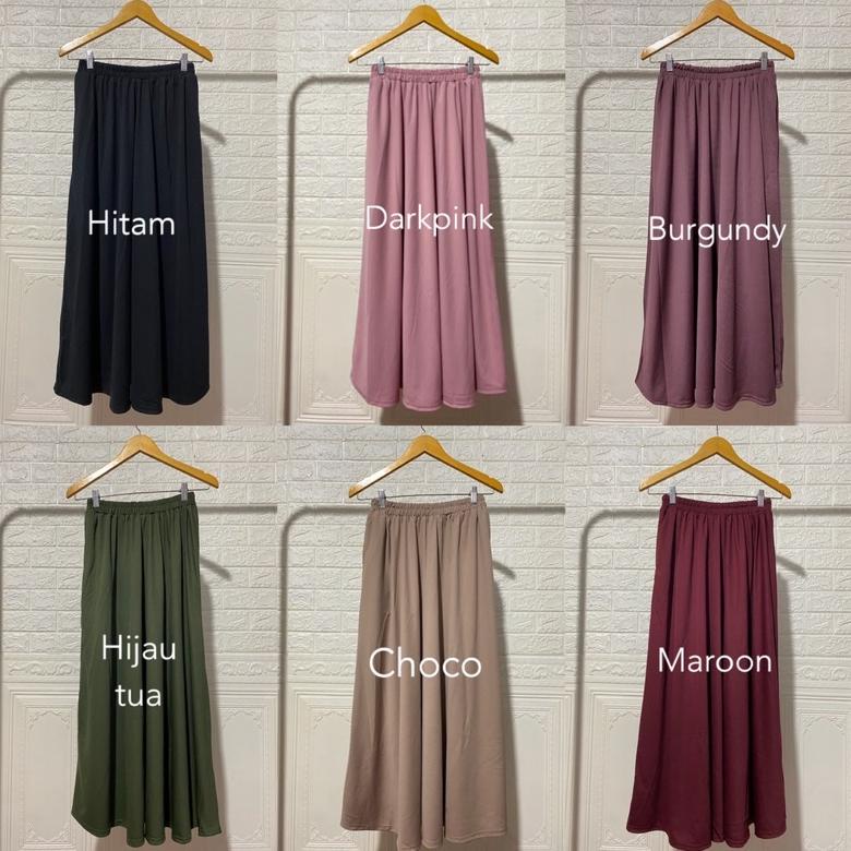Rok Polos Mayung Premium / Basic Skirt / May Skirt Rok Muslimah Panjang Murah Kerja Ngantor Kuliah C