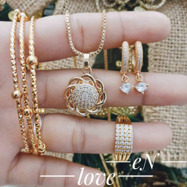 Xuping set perhiasan mewah lapis emas 24k 2606