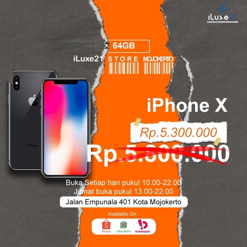 Jual Iphone X 64 Silver Grey Shopee Indonesia