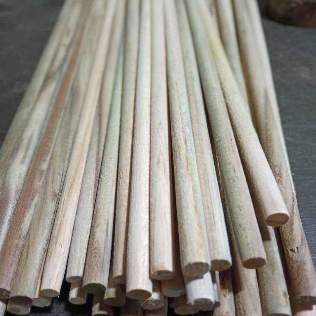  Dowel Kayu  Panjang 50cm Diametwe 8mm Jati Stick Kayu  