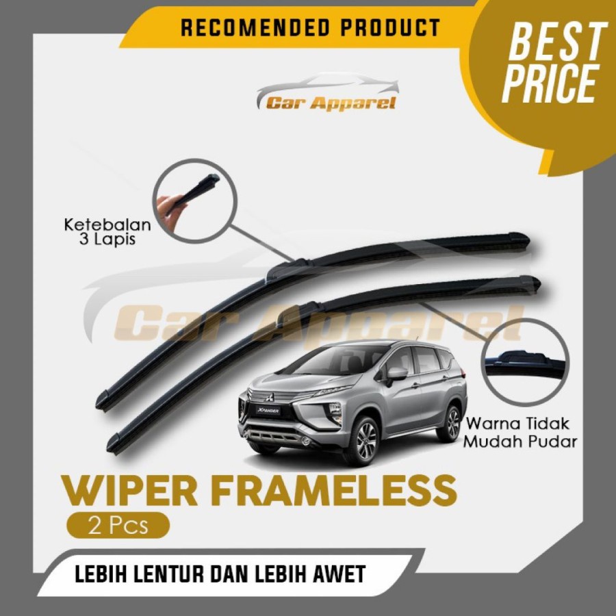 WIPER FRAMELESS XPANDER GRADE PREMIUM 2 PCS SEPASANG