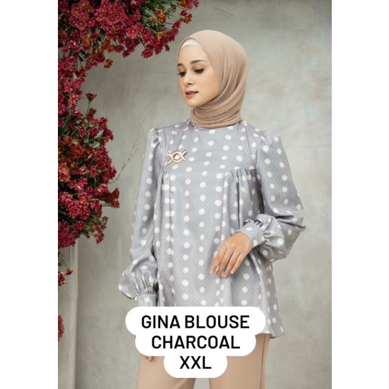 GINA BLOUSE WEARING KLAMBY CHARCOAL XXL