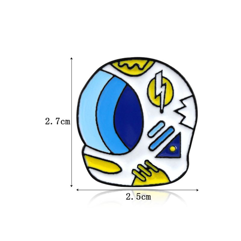 Siy Bros Pin Enamel Desain Kartun Astronot Luar Angkasa Multi Warna Aksesoris Jaket / Tas Ransel Wanita