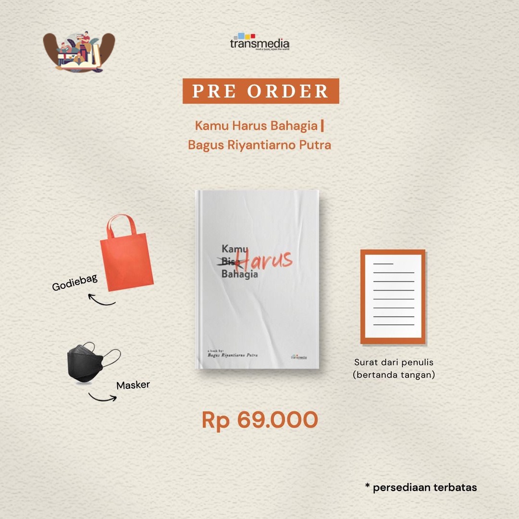 Preorder Buku Kamu Harus Bahagia karya Bagus Riyantiaran Putra