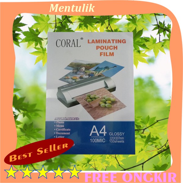 

TERMURAH Plastik Laminating A4 CORAL