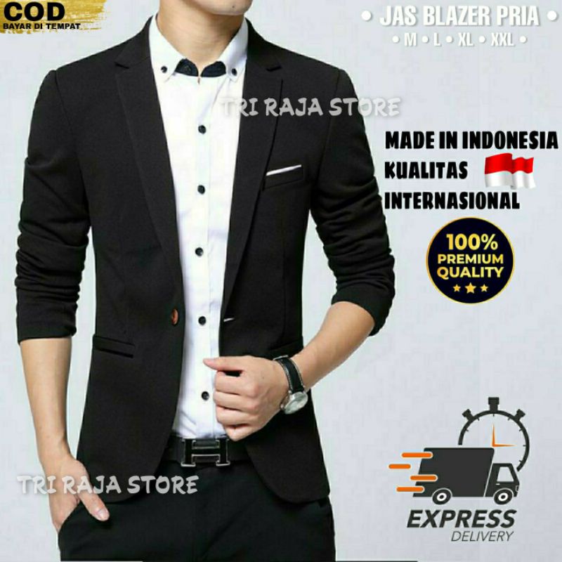 Jas Blazer Pria Slimfit / Jas Formal pria /  Jas formal pria ukuran besar XXL / Jas Semi Formal Pria