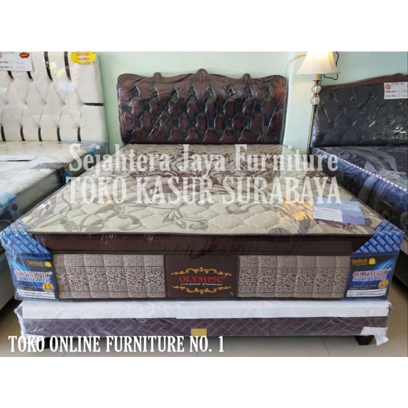 PROMO Kasur Springbed Olympic Grand Deluxe Mewah 160x200 Plush Top