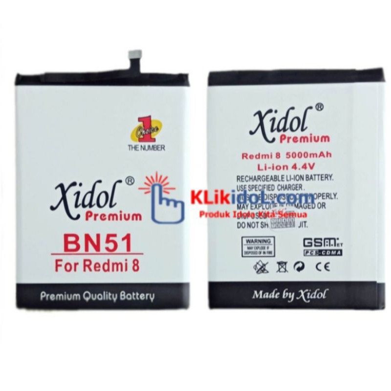 BATERAI XIDOL XIAOMI REDMI 8 BN51 BATTERY BATRE PREMIUM