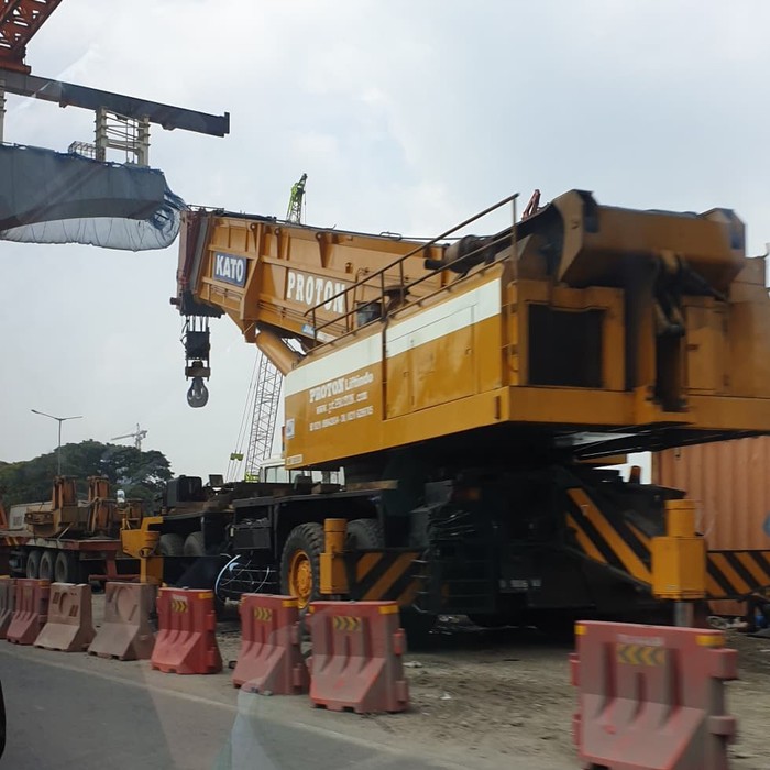 Diecast Miniatur Alat berat Crane besi