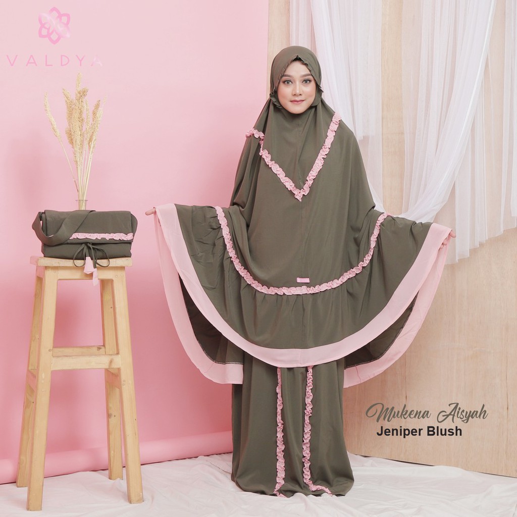 Mukena Katun Mukena bali Mukena polos Mukena terbaru Valdya Aisyah JENIPER BLUSH