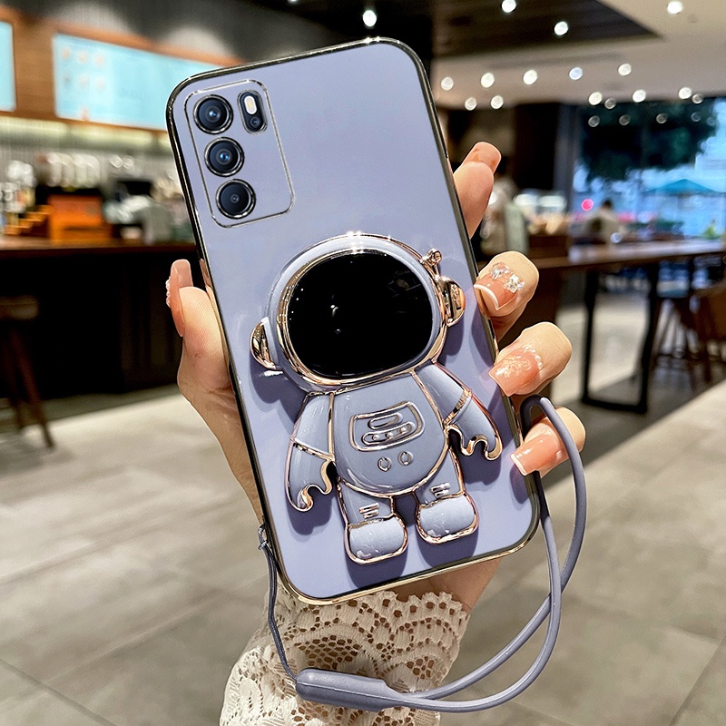 Case Pelindung Lensa Desain Astronot 3D Untuk OPPO A16 A15 A15S A92 A52 A5S A3S A12 A53 A31 A5 A9 2020 A74 A54 A37 F7 F9 F11 RENO5 A12