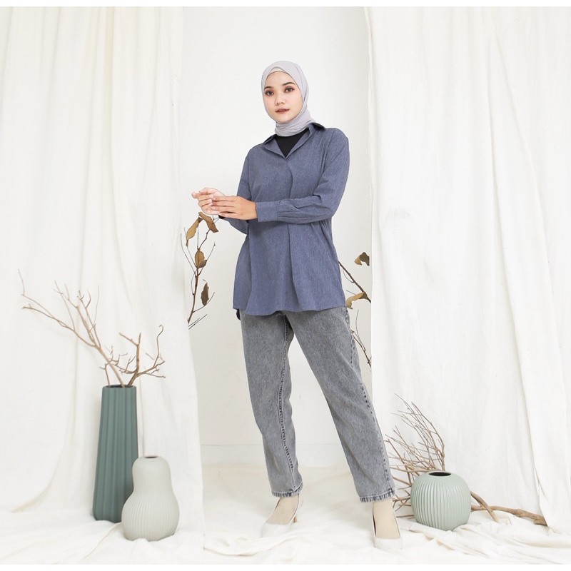 Kemeja Casual Wanita / Cotton shirt dress wanita