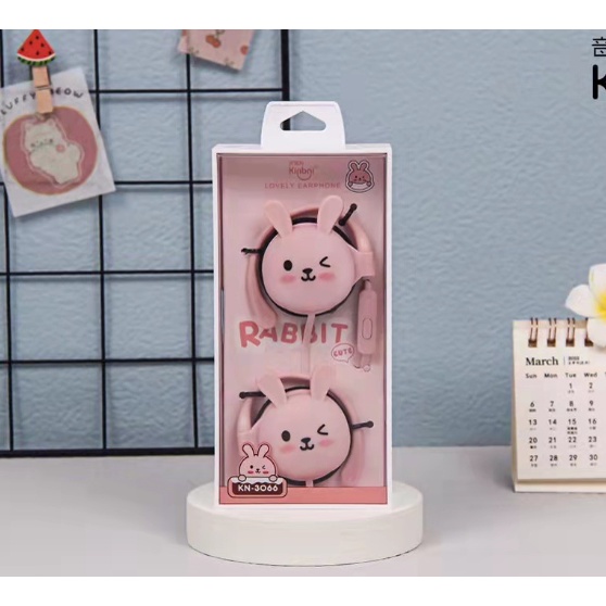 [KN-3066] Headset Earphone Karakter Cute ANIMAL HEAD / Earphone Headset Empuk Kepala HEWAN Lucu Unik Imut