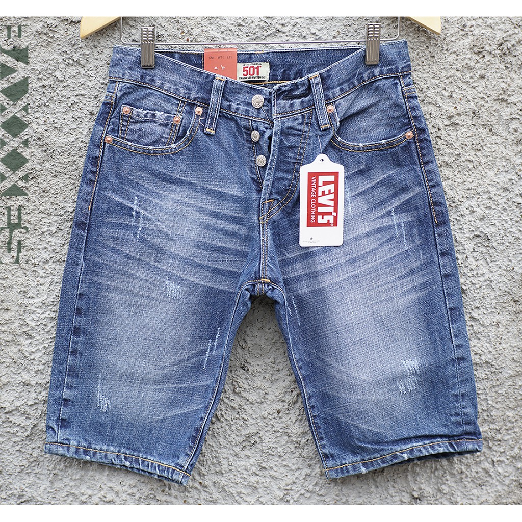 LEVI'S 501 - Jeans Pendek Aqua Blue | Made in Japan 04